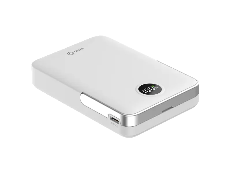 Зовнішній акумулятор (Power Bank) ATRIA WPD-W57 MagSafe 10000mAh White - фото 4