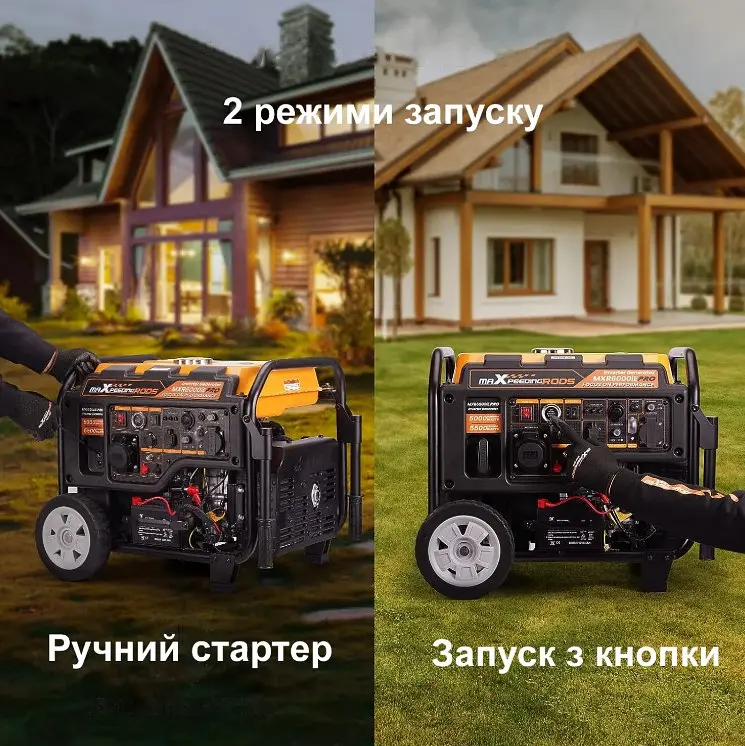 Генератор инверторный MaXpeedingRods 5.5 кВт Электрический старт/Дистанционный старт/ATS/Ручной стартер MXR6000 - фото 8