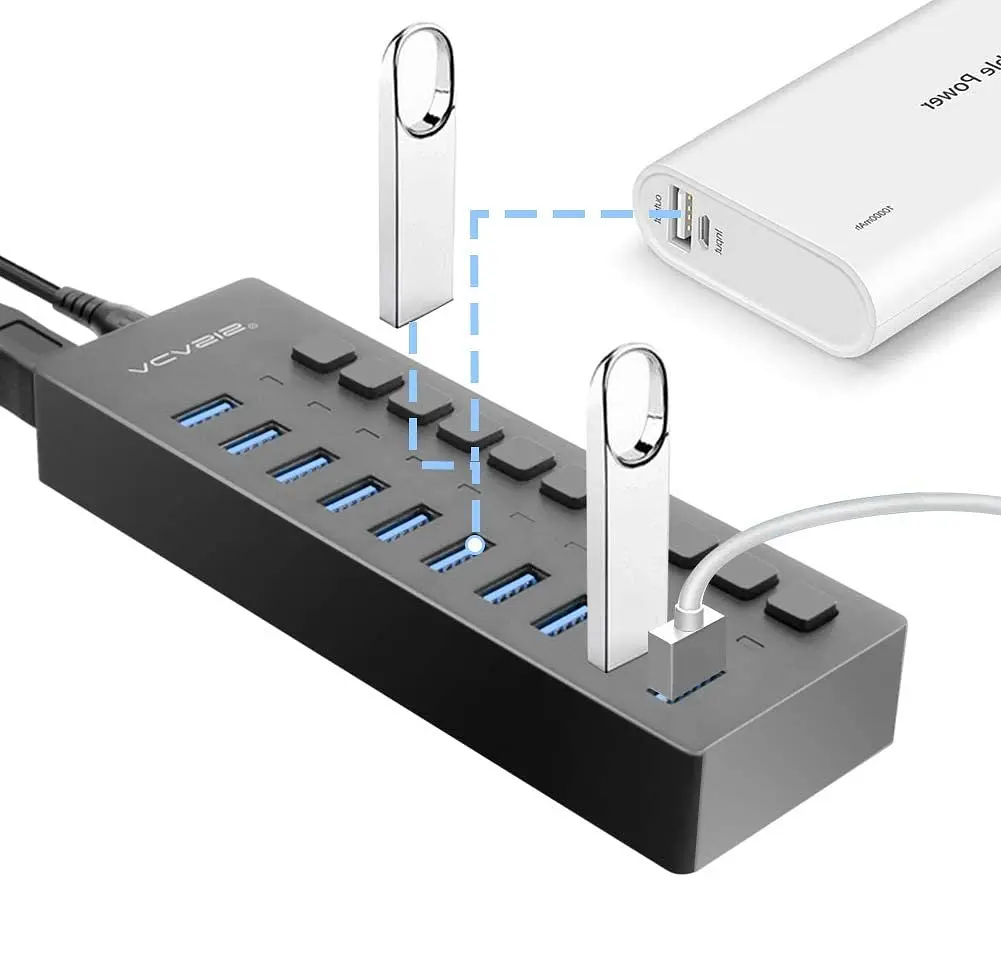 USB hub Acasis P-10 (Чорний) - фото 4