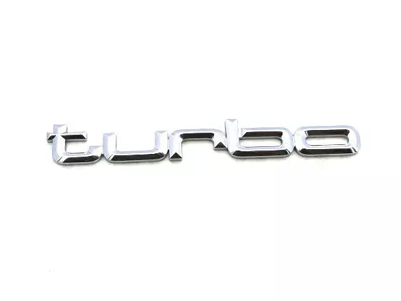 Емблема напис Turbo для Audi (Хром) 152х20 мм (на скотчі) 893853737D - фото 2