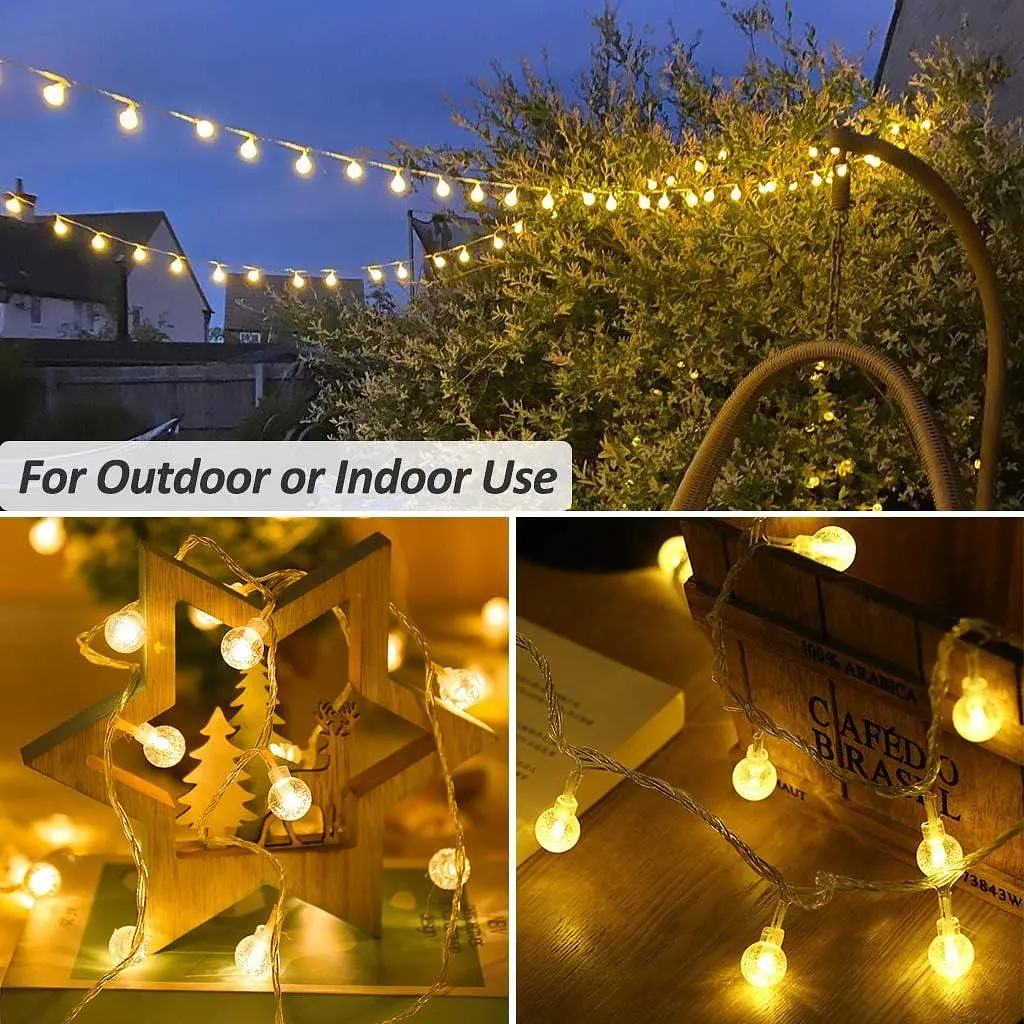 Сказочные огни Zorela Globe Fairings, 15M/49ft 100 LED Globe String Lights с пультом дистанционного управления — Питание от USB - фото 5