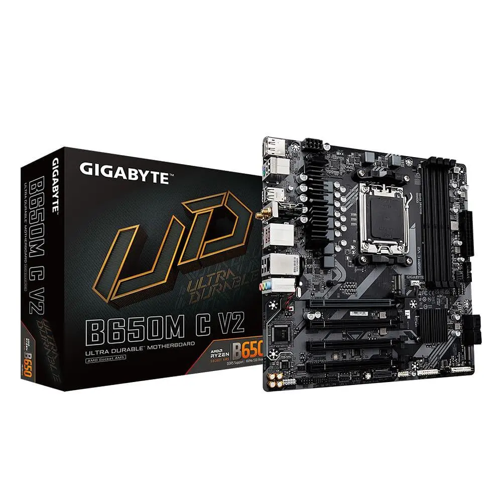 Материнська плата GIGABYTE B650M C V2 WiFi6E (B650M C V2) (Socket AM5, AMD B650, Micro-ATX) Б/в - фото 4