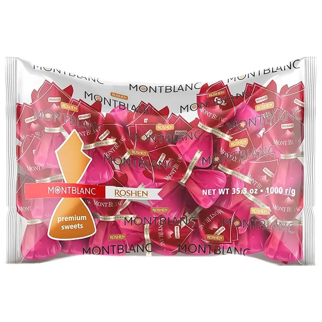 Цукерки Roshen Mont Blanc з подрібненим мигдалем 1 кг