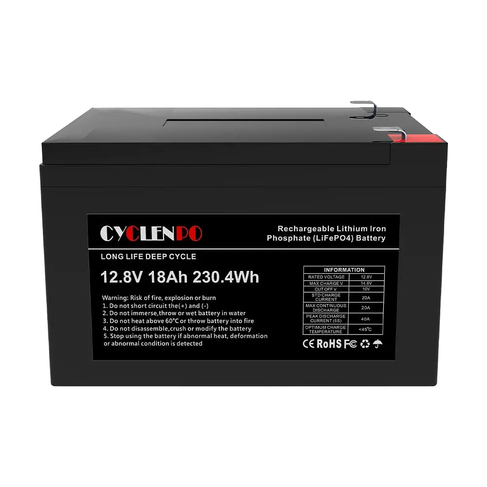 Акумуляторна батарея літій-залізо-фосфатна 12.8В 18Аг Cyclen 12.8V 18AH LiFePo4 (44-00077) - фото 2