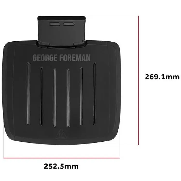 Гриль George Foreman Immersa Small притискний 1100 Вт чорний (28300-56) - фото 3