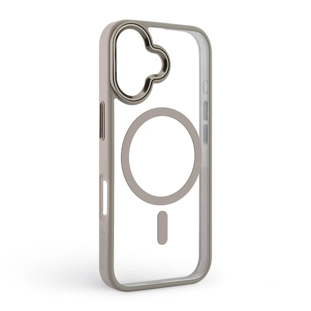 Чехол Apple iPhone 17, Unit MagSafe, серый, прозрачный, магсейф, противоударный, магнитный, панель-накладка с поддержкой MagSafe, с поддержкой беспроводной зарядки, TPU+PC, защита всего корпуса, ударопрочный, ArmorStandart (ARM86285) - фото 2