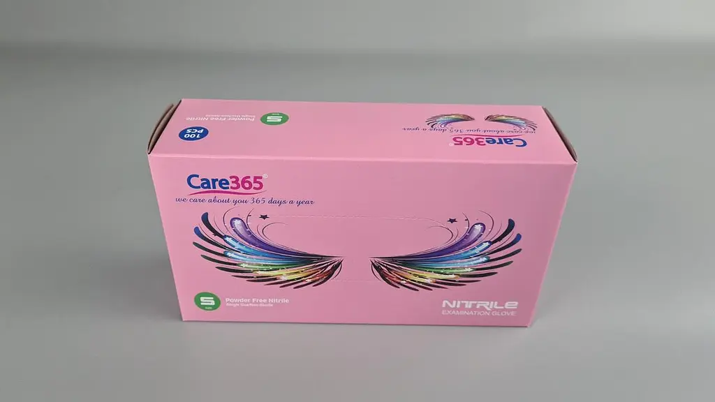Рукавички одноразові нітрилові рожеві CARE 365, розмір S, 100 шт, неопудрені, для огляду, клінінгу та сервісу - фото 2