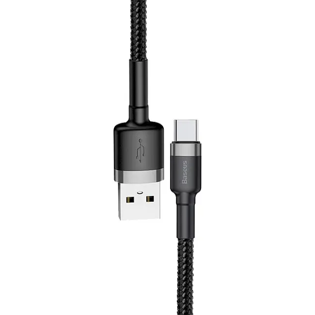 Кабель Baseus Cafule Cable USB for Micro 2.4A 0.5 м Grey/Black (CAMKLF-AG1) - фото 2