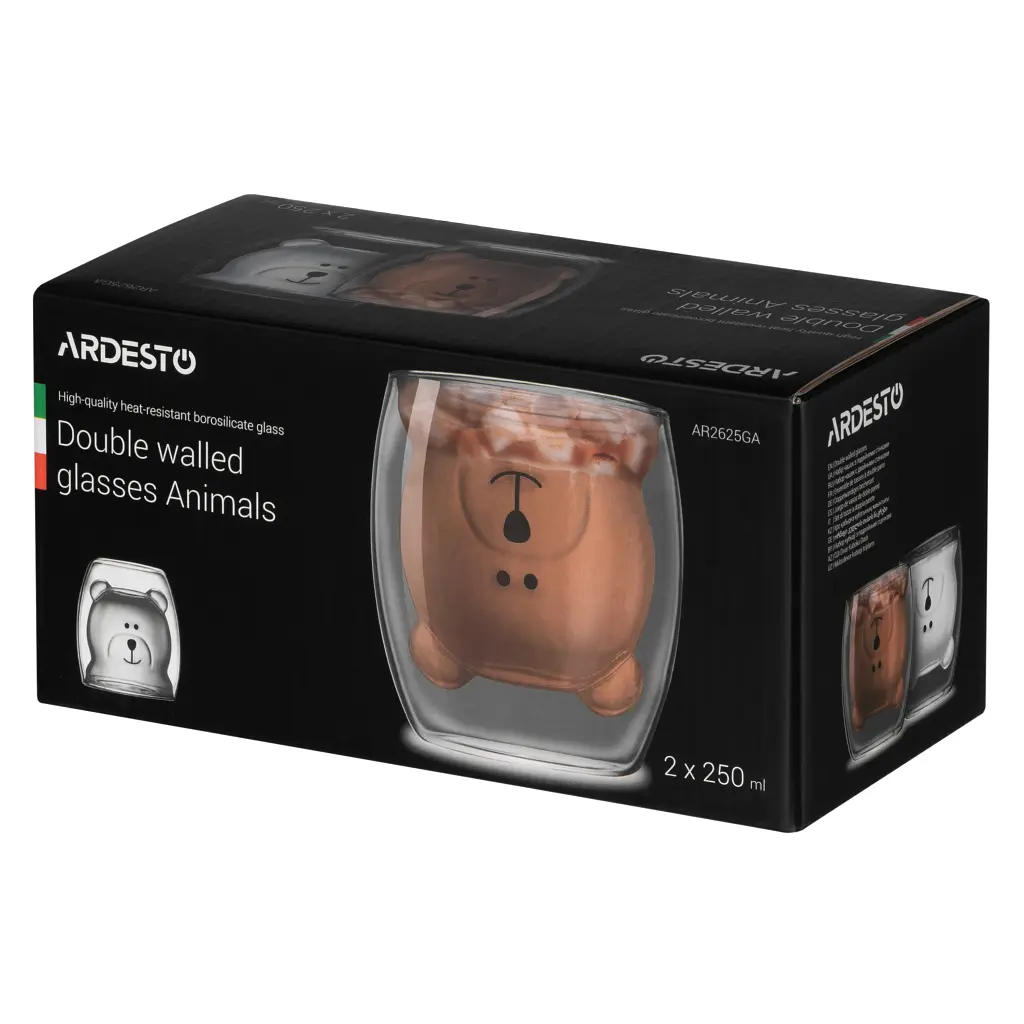Набір склянок ARDESTO Animals 250 мл 2 шт. (AR2625GA) - фото 3