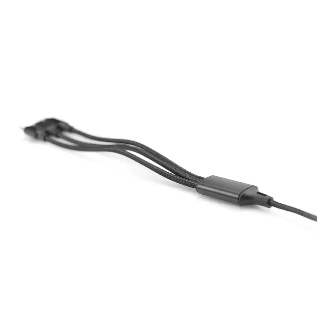 Дата кабель USB 2.0 AM to Lightning + Micro 5P + Type-C 1.0m charge only Digitus (AK-300160-010-S) - фото 3