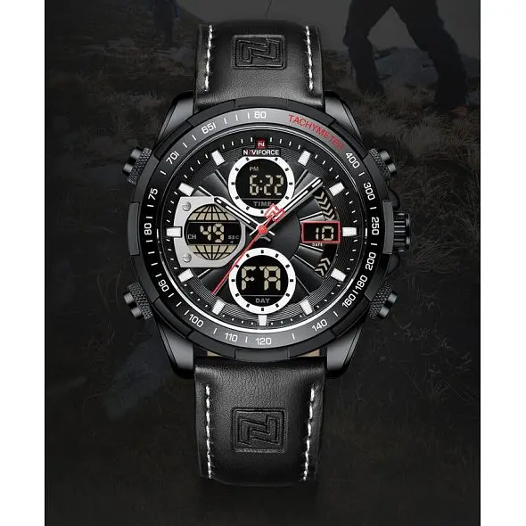 Чоловічий наручний годинник Naviforce Fly (Black) - фото 9
