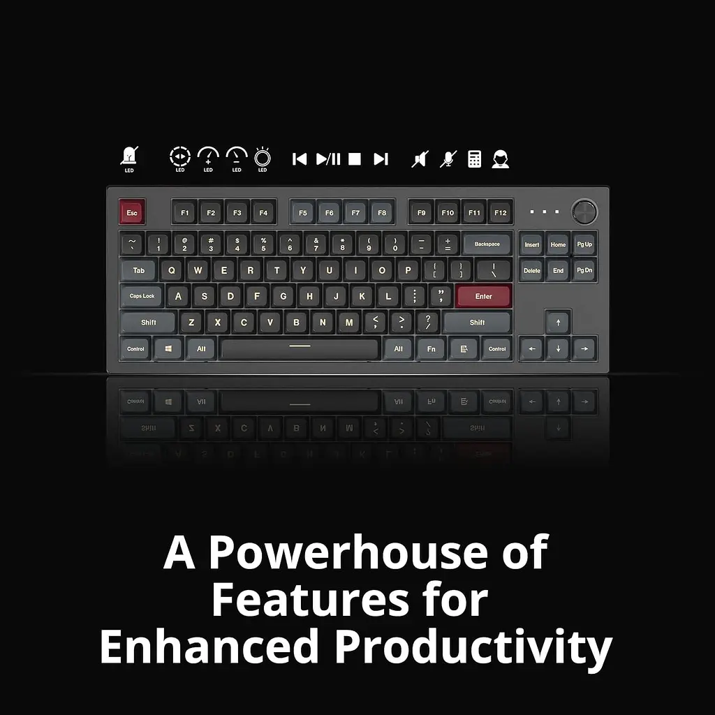 Клавіатура MONTECH MKey TKL Brown Switch Darkness (MK87DB) - фото 6