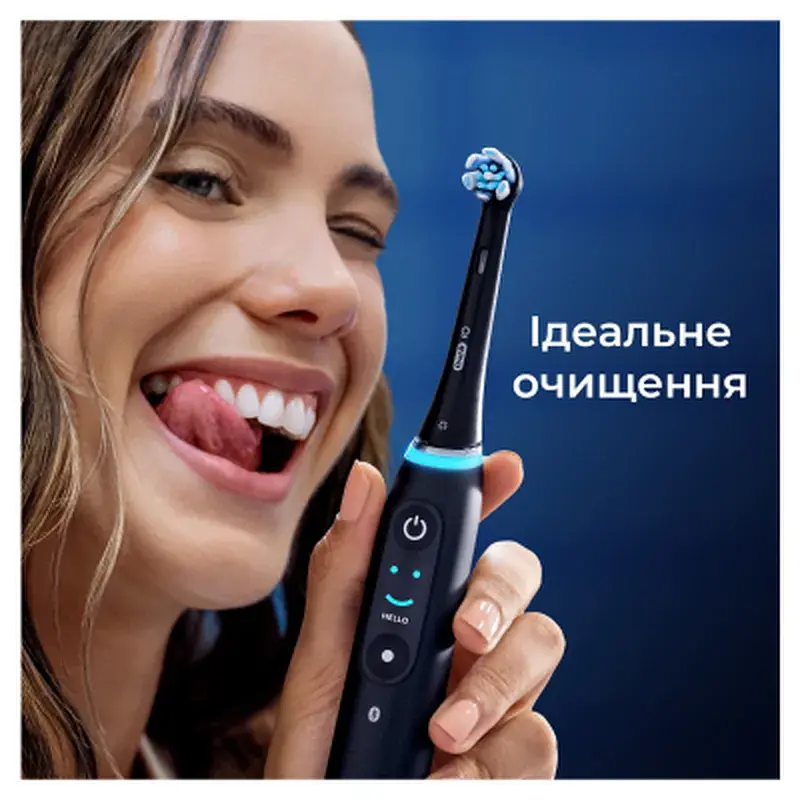 Насадка для зубної щітки Oral-B iO Ultimate Clean Black 4ct (8700216199483) - фото 9