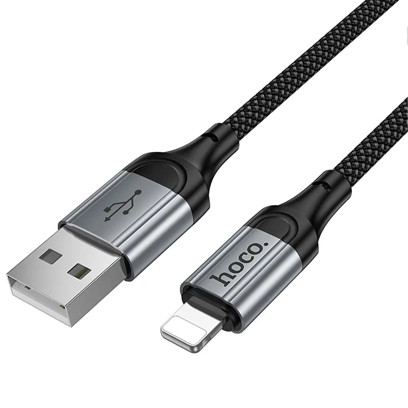 Дата кабель Hoco X121 Nuevo USB to Lightning 2.4A 1.5 м Black - фото 5