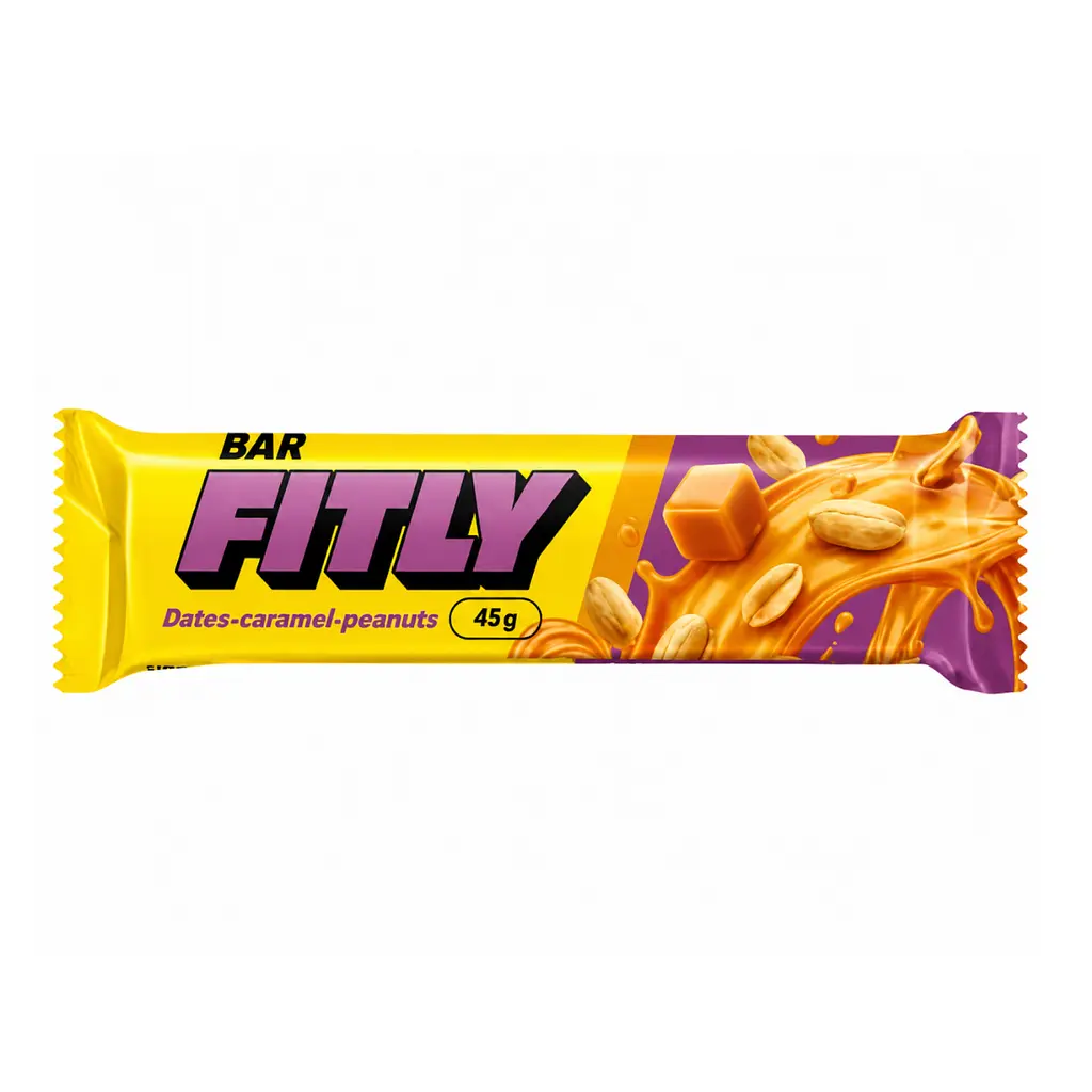 Фітнес батончики, Bar — 12 × 45 г Dates Caramel Peanuts