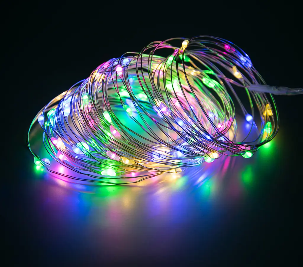 Гирлянда новогодняя капля росы 11.3 метров Multi Xmas 100 Led светодиодная led гирлянда на елку - фото 2