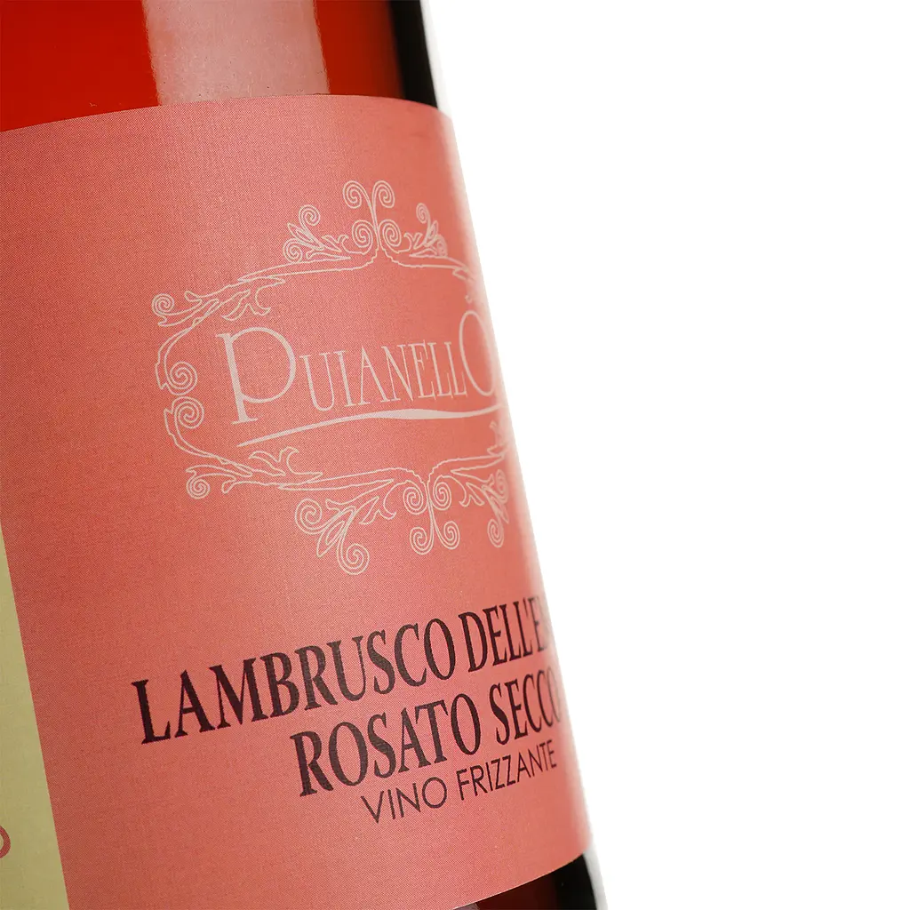 Вино ігристе Puianello Lambrusco dell'Emilia Rosato Secco IGT рожеве сухе 0.75 л - фото 3