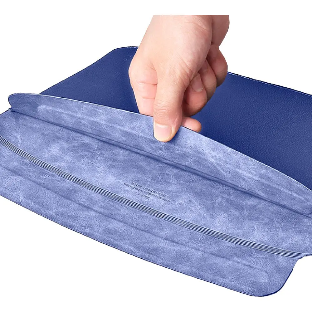 Чохол-кишеня WiWU Skin Pro Geniunie Leather Sleeve Case для MacBook Air 15" [2023-2025] Navy Blue [133315] - фото 3