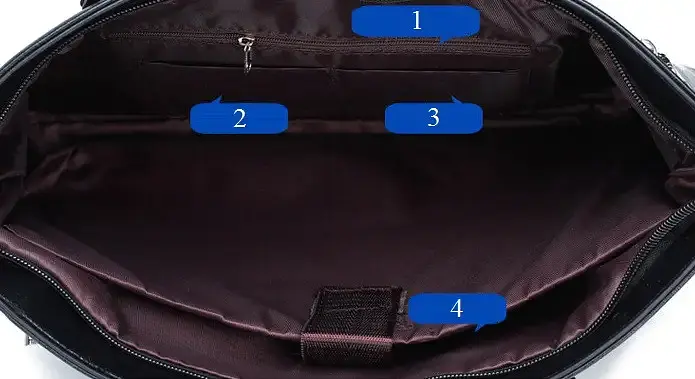 Портфель чоловічий для документів А4 на плече Коричневий 1072ПК - фото 4