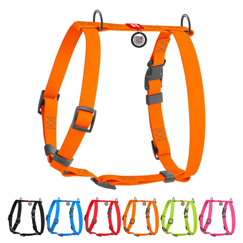 Шлея для собак WAUDOG Waterproof анатомічна Н-подібна S помаранчева (32944) - фото 2