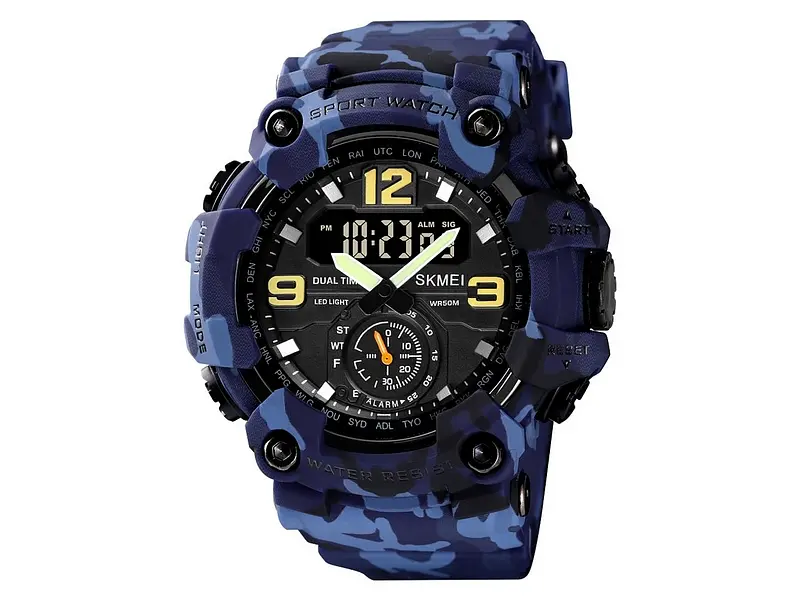 Чоловічий наручний годинник 1965CMBU Camo Blue Skmei acs0030457 - фото 2