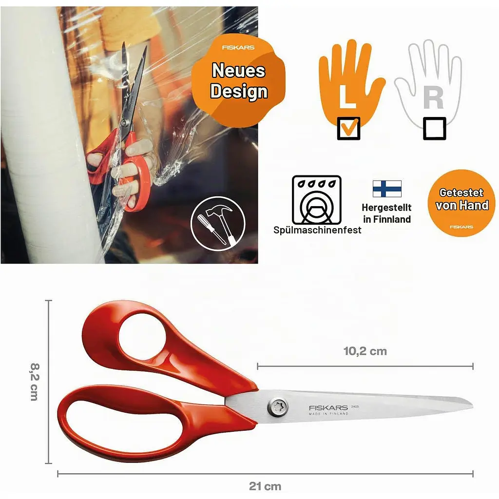 Ножиці універсальні для лівші Fiskars 21 см (1075037) - фото 2