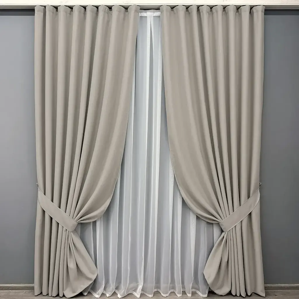 Комплект штор VR-Textil Scandi блекаут 2 шт 100x270 см тауп (1905ш) - фото 2