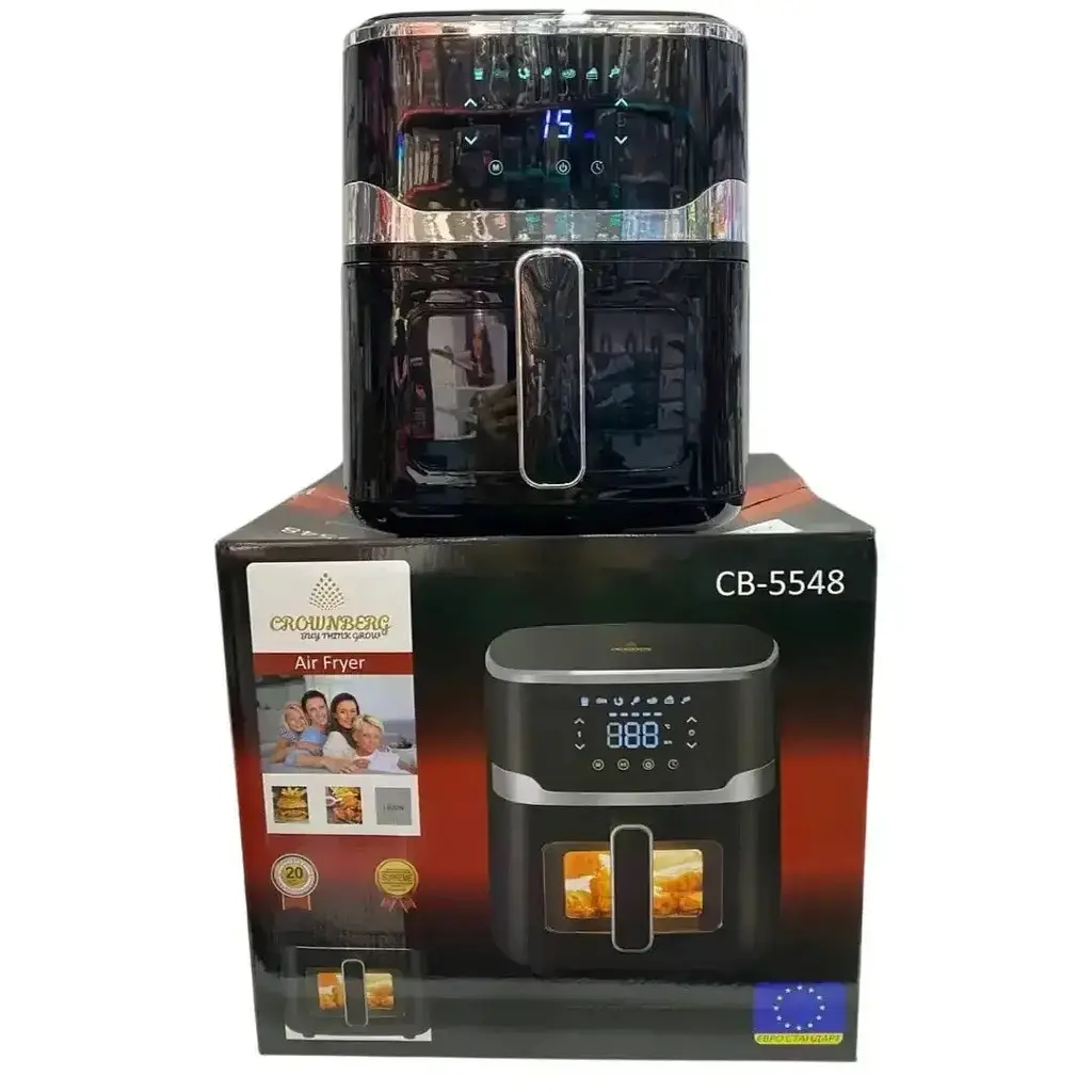 Аерофритюрниця безмасляна Crownberg CB-5548 5л електрична з сенсорним керуванням 1400 Вт - фото 7