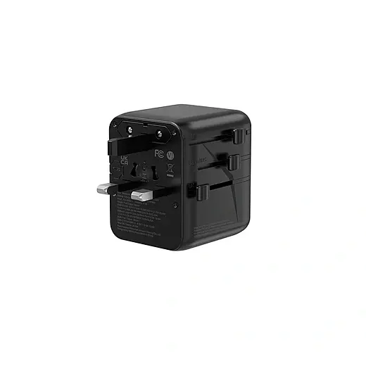 Адаптер - зарядне - мережевий фільтр WIWU Wi-UA011 25W Warrior GaN Universal Adapter 2C1A чорний - фото 4