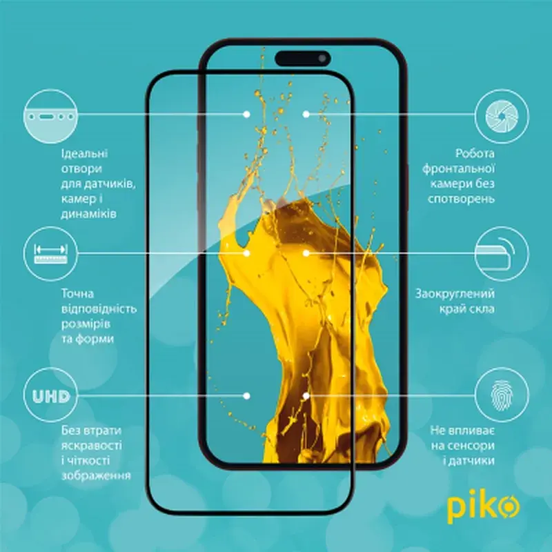 Скло захисне Piko Full Glue Apple iPhone 15 Pro (1283126575464) - фото 3