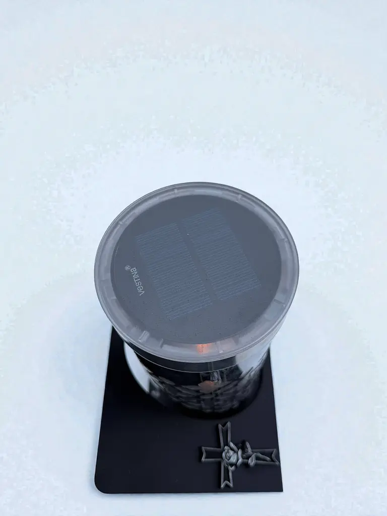 LED лампадка на могилу 25×16 см на сонячній батареї тепле світло №3 - фото 9