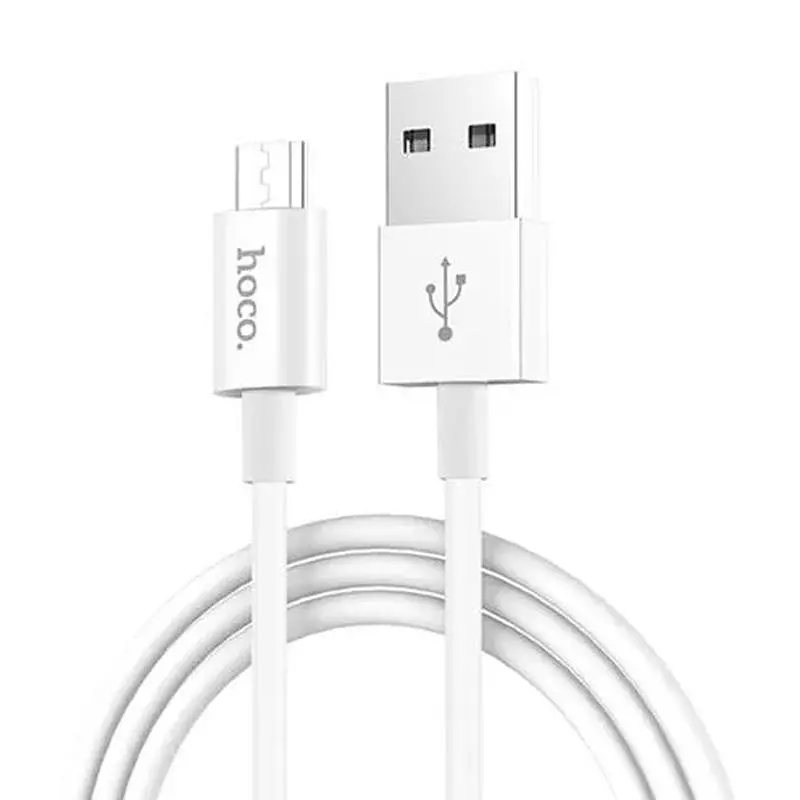 USB Cable Hoco X23 Skilled MicroUSB White 1m - фото 3