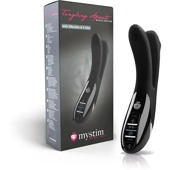 Вібратор подвійний з електростимуляцією Mystim Tingling Aparte eStim Black - фото 10