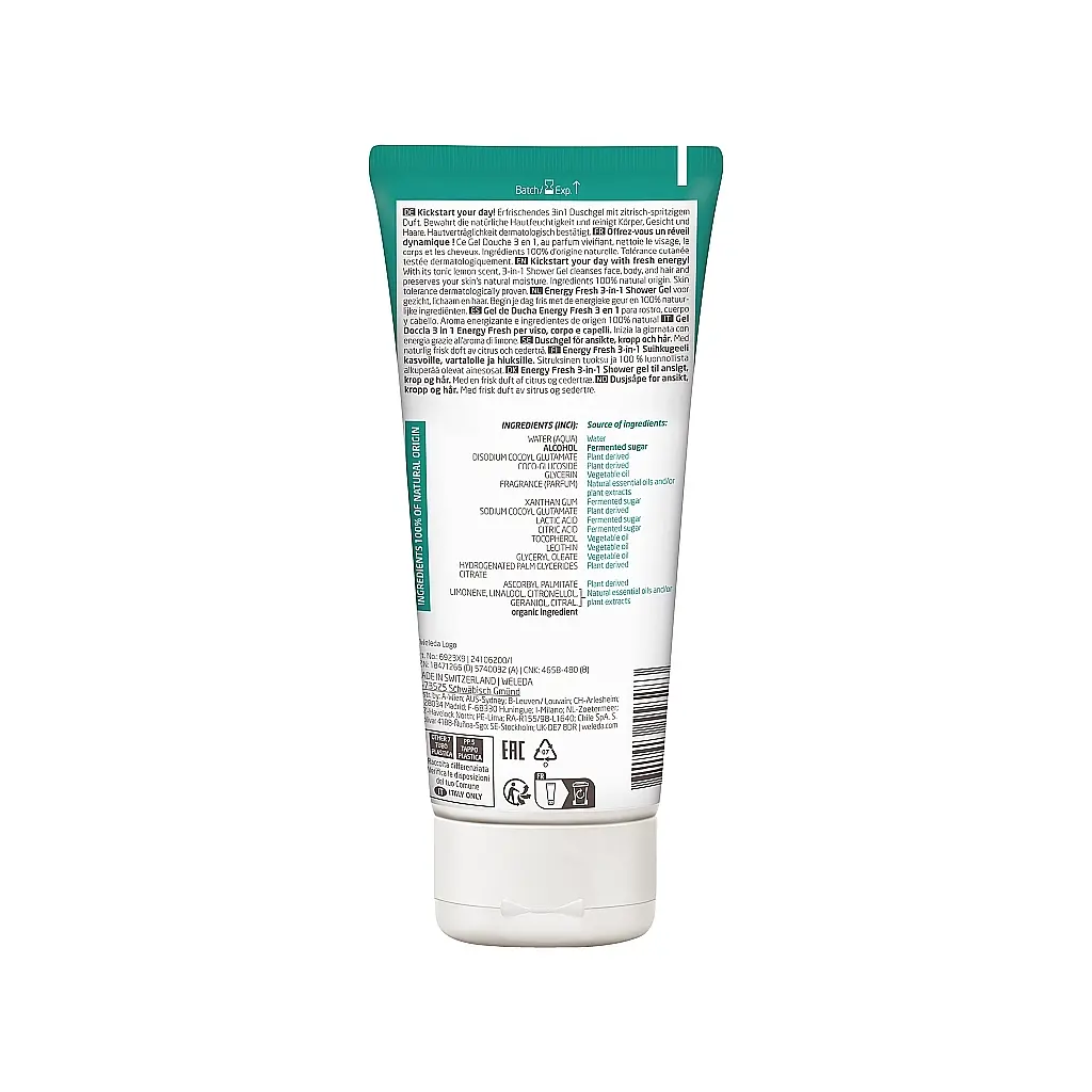 Гель для душу Weleda Energy Fresh Shower Gel 3 в 1 200 мл (7611916558283) - фото 2