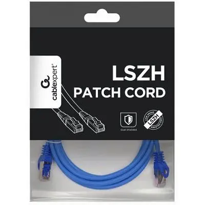 Патч-корд 1м S/FTP Cat 6A CU LSZH blue Cablexpert (PP6A-LSZHCU-B-1M) - фото 4