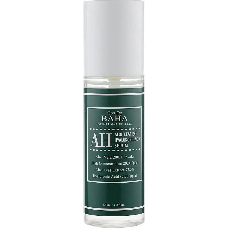 Концентрована сироватка для обличчя з алое вера Cos De BAHA Aloe Leaf Ext Hyaluronic Acid Serum (AH) 120 мл - фото 2