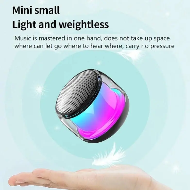 Раздвижной мини-динамик Bluetooth 5.0 Светодиодная лампа MP3 RGB Встроенный микрофон для громкой связи Слот для TF-карты - фото 5