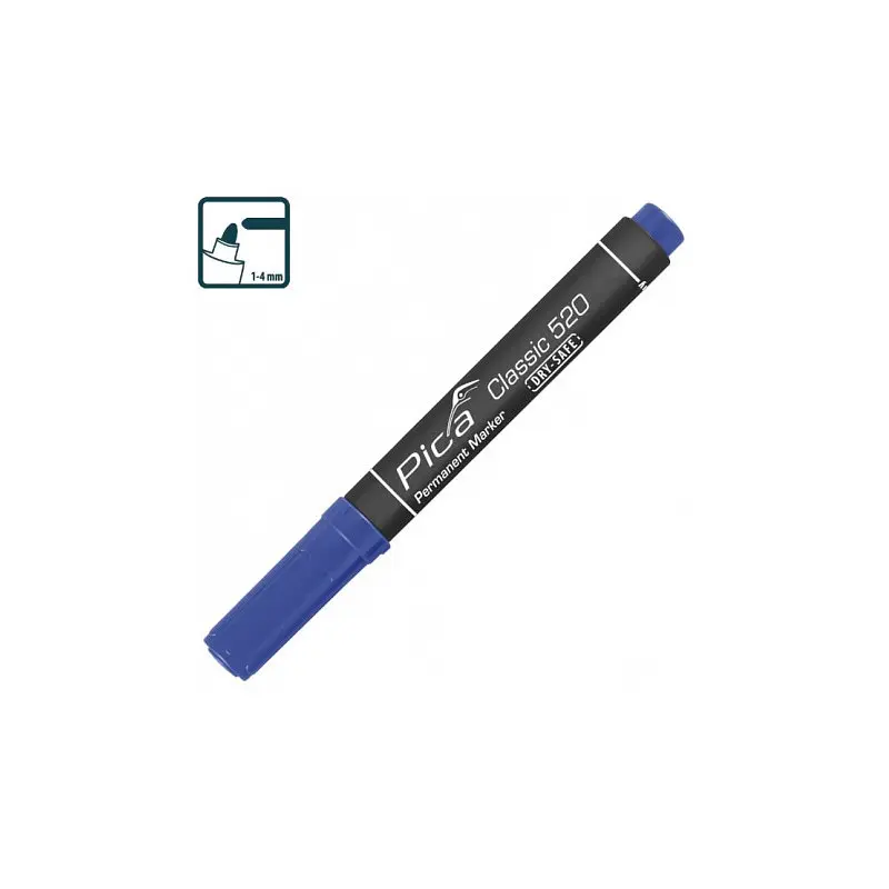 Маркер перманентний Pica 520/41 Classic Permanent Marker bullet tip, синій