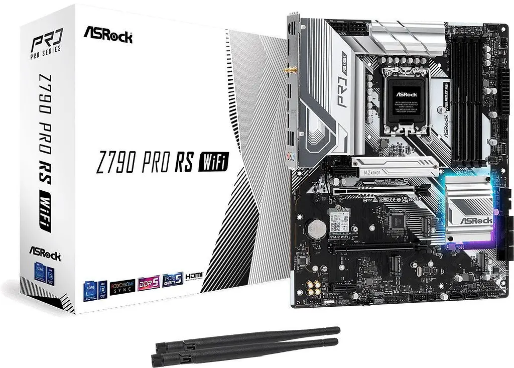 Материнская плата AsRock Z790 Pro RS WiFi (Z790 PRO RS WIFI) (Socket 1700, Intel Z790, ATX) Б/у - фото 3