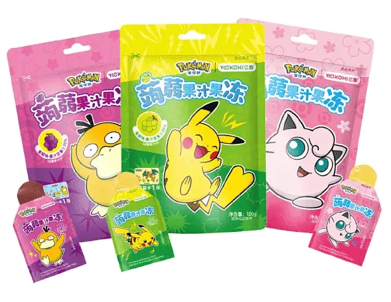 Желейні цукерки Yizhi Pokemon Konjac Juice Jelly Grape 120г - фото 4
