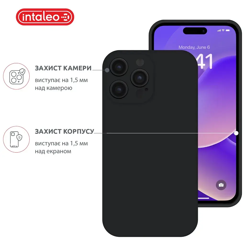 Чохол до мобільного телефона Intaleo SoftShell Apple iPhone 14 Pro Black (1283126554223) - фото 3
