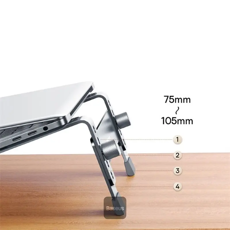 Подставка для ноутбука Baseus UltraStable (4-Gear Adjustable) (B10053100811-00) Space grey - фото 5