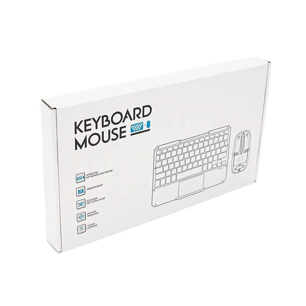 Бездротовий комплект Voltronic YT-KB333 (KB+Mouse), (Eng / Pyc), 2.4G, 78 клавіш, Black/Transparent, Box - фото 2