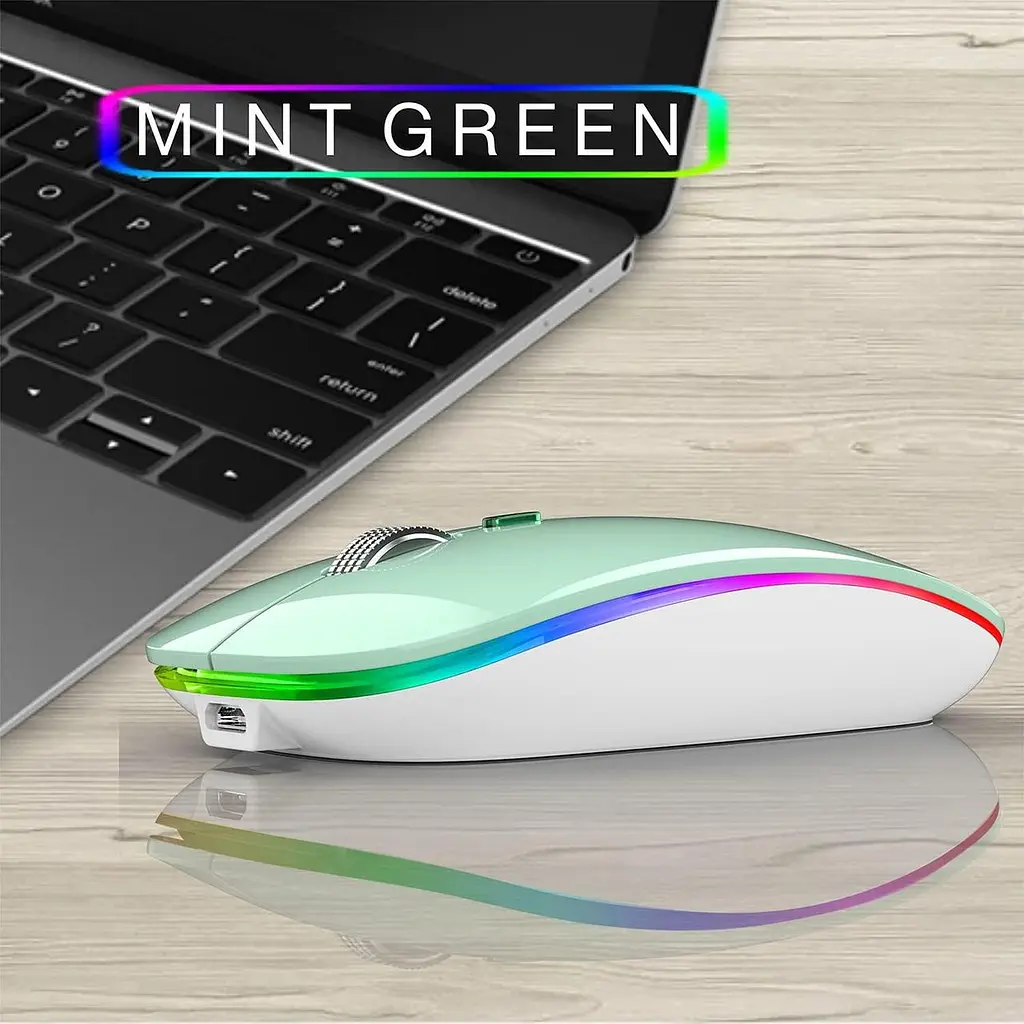 Беспроводная мышь Uiosmuph G12, 2,4 ГГц с USB-приемником и адаптером USB C - фото 2