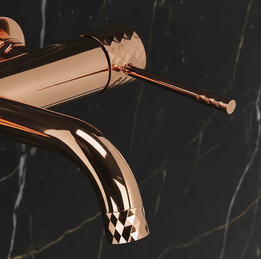 Змішувач для ванни Rea Lungo Diamond настінний copper REA-B0980 - фото 2