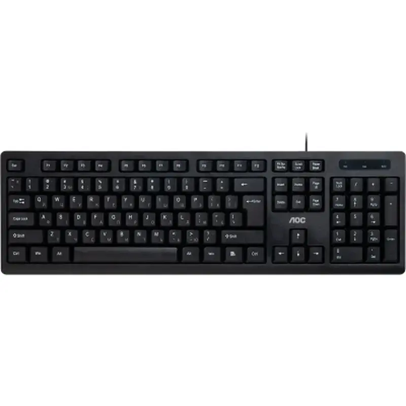 Клавіатура AOC KB100B USB UA Black (KB100B/97)