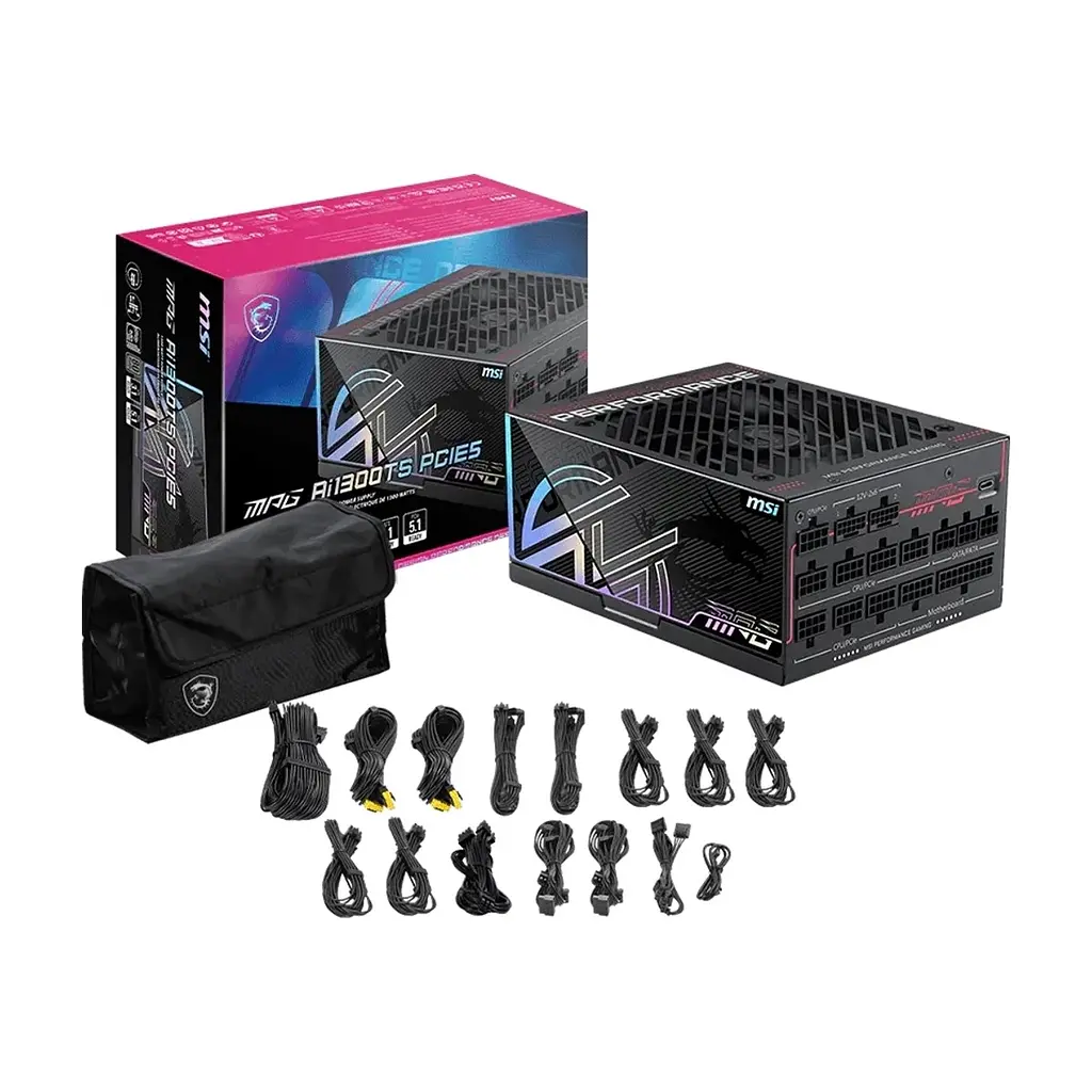 Блок живлення MSI 1300W (MPG Ai1300TS PCIE5) - фото 5