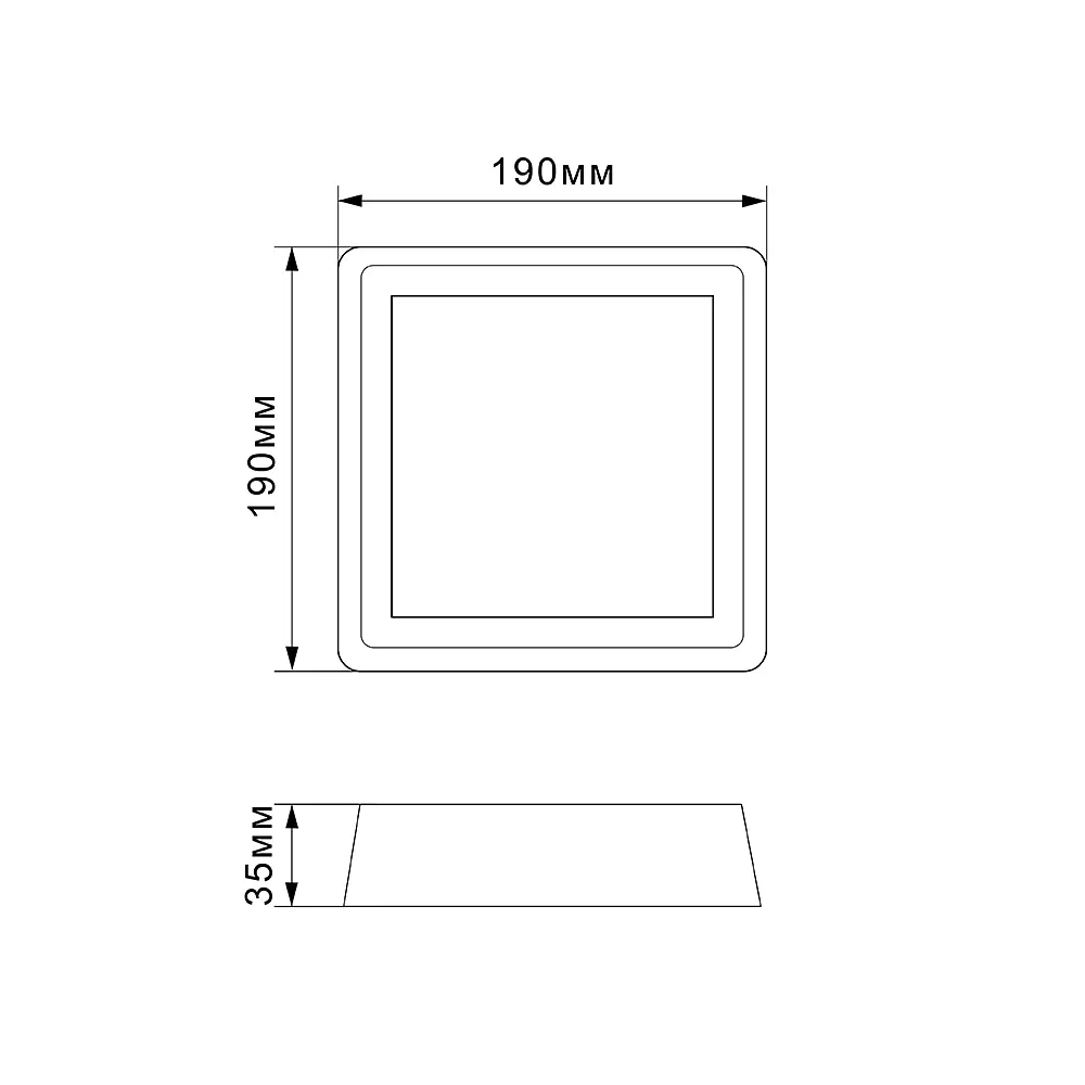 Світильник квадратний накладний Titanum LED 24W 5000K (TL-BHS20-245) - фото 5