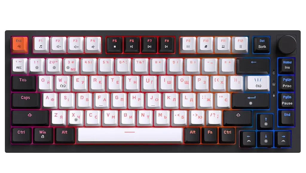 Клавіатура GamePro MK160 V2 Warden QLAB Sakura Black (MK160-V2-B-QS) - фото 2