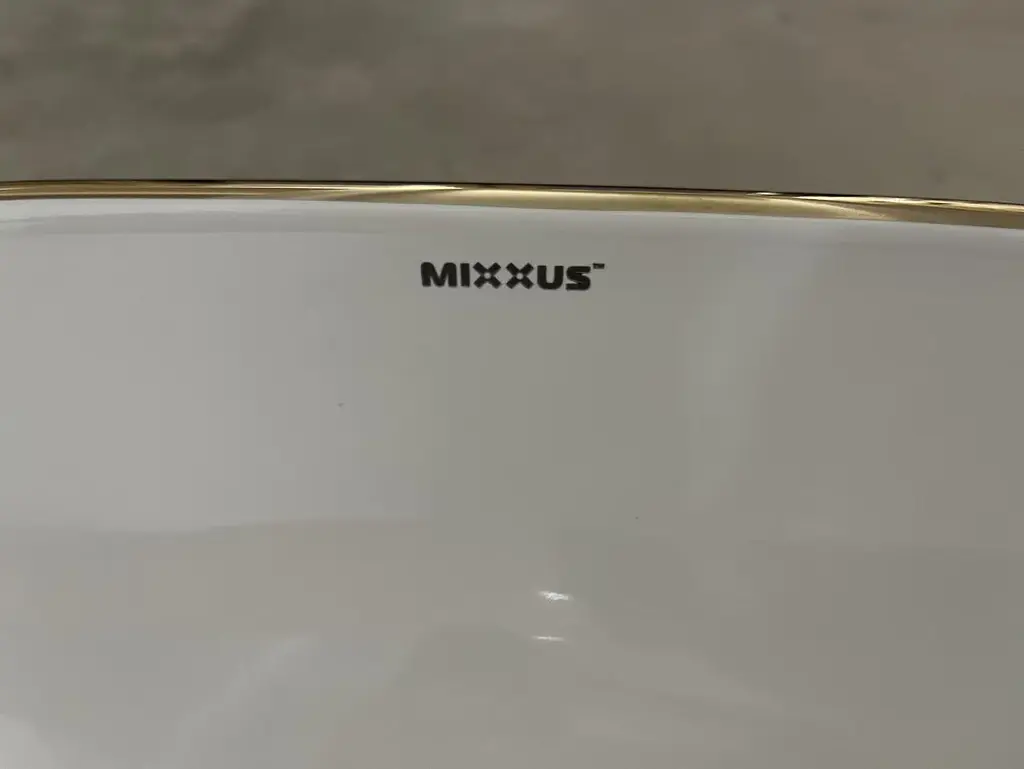 Умывальник накладной Mixxus Premium Ellipse-0105 Edge Gold 600x400x150 мм MP6564, Белый - фото 2
